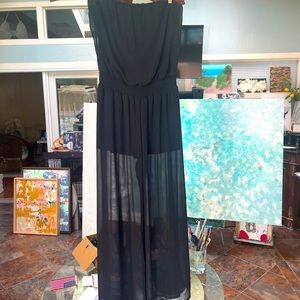 Black Strapless Jumpsuit